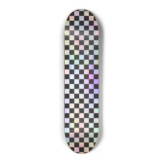 sum1sk8boards holographic checker 7.25 skateboard