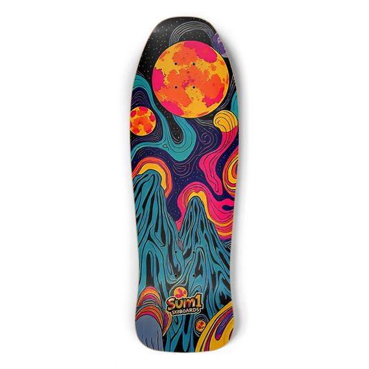 sum1sk8boards cosmic galaxy old school shape skateboard