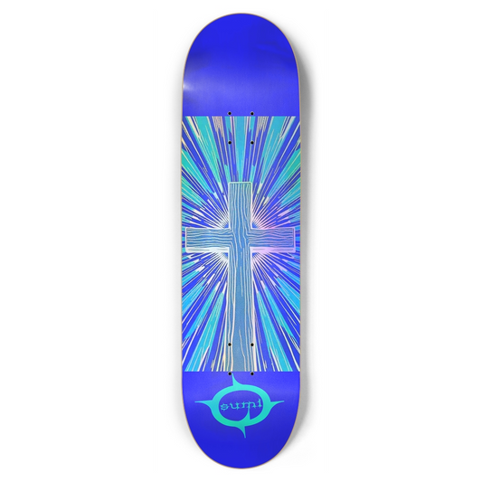 sum1sk8boards holographic cross 8.75 popsicle skateboard
