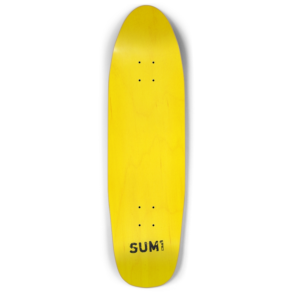 sum1sk8boards blank natural yellow stained punk nose pool board
