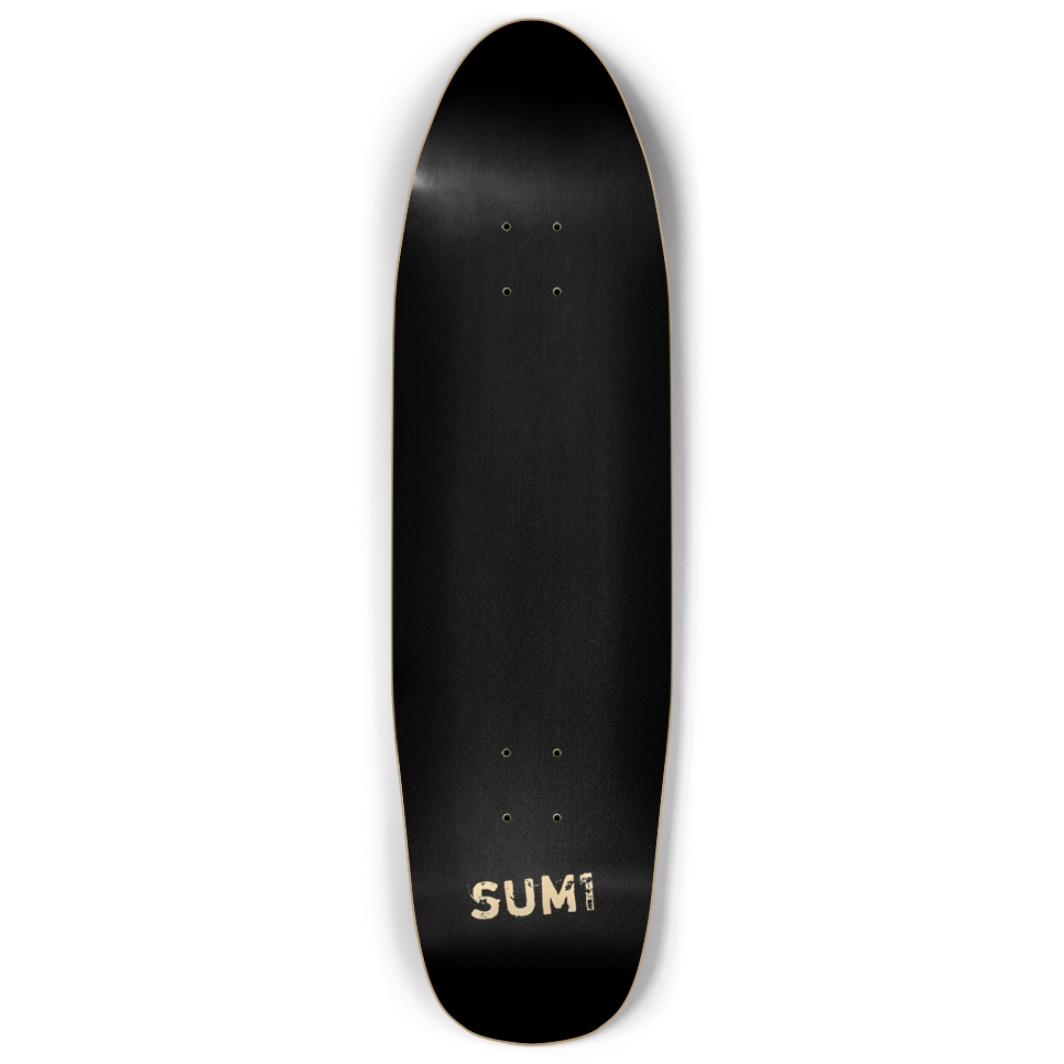 sum1sk8boards blank natural black stained punk nose pool board
