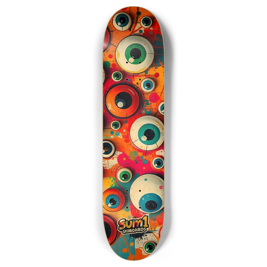 sum1sk8boards eyeball wall 7.87 popsicle skateboard