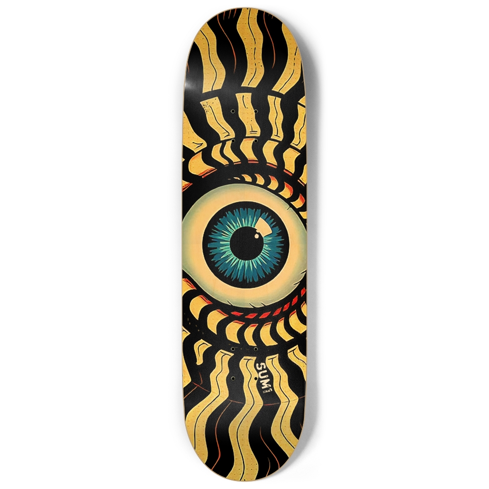 sum1sk8boards eyeball spiral 9" popsicle skateboard