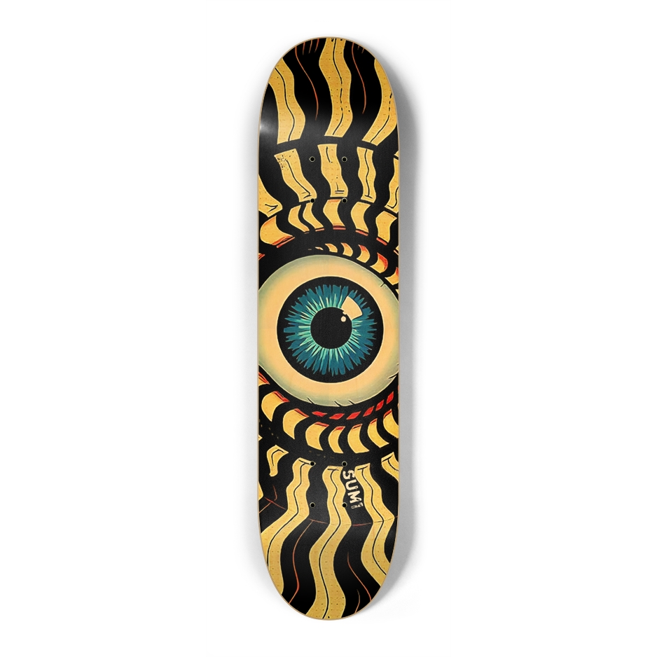 sum1sk8boards eyeball spiral 7.25 popsicle skateboard