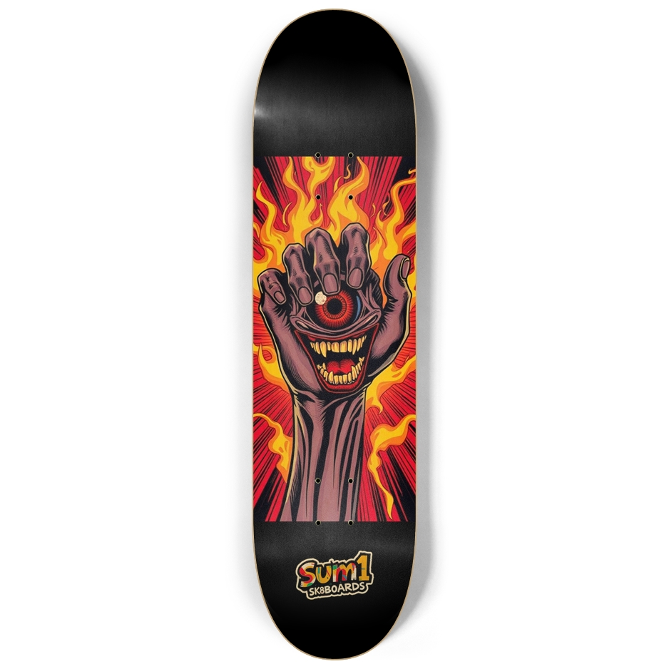 sum1sk8boards eyeball hand 8 1/4 board
