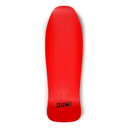 sum1sk8boards blank natural red stained old school shredder shape skateboard