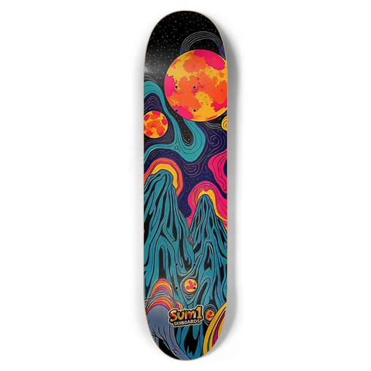sum1sk8boards cosmic galaxy 7.62 popsicle skateboard