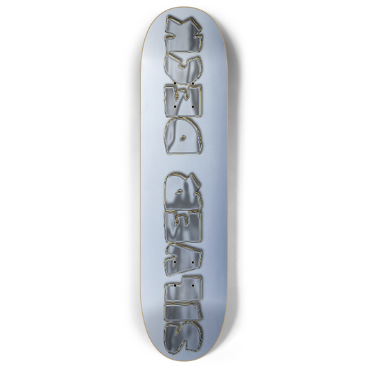 sum1sk8boards silver foil 8" popsicle skateboard