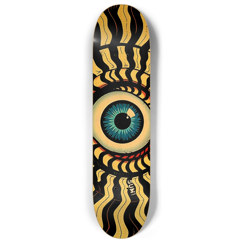 sum1sk8boards eyeball spiral 8" popsicle skateboard