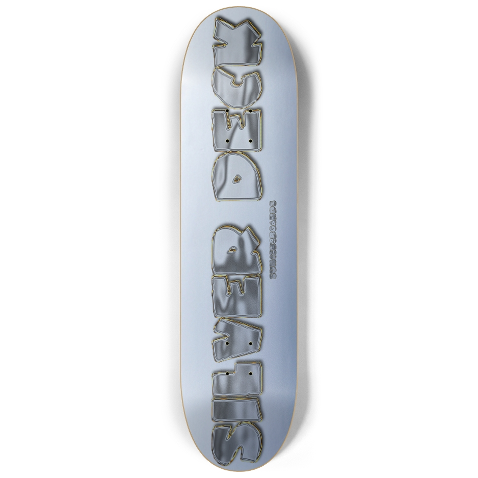 sum1sk8boards silver 8 1/4 skateboard