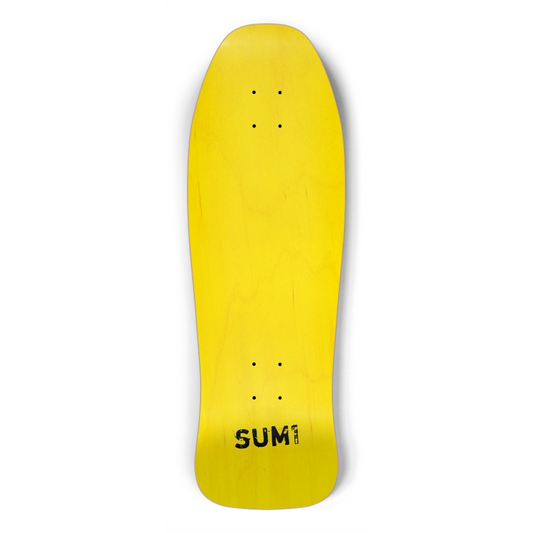 sum1sk8boards blank natural yellow old school shape skateboard