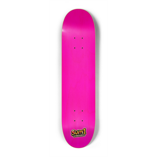 sum1sk8boards pink natural 7.25 popsicle skateboard