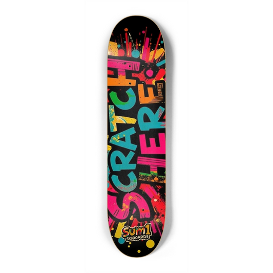 sum1sk8boards scratch here 7.25 popsicle skateboard