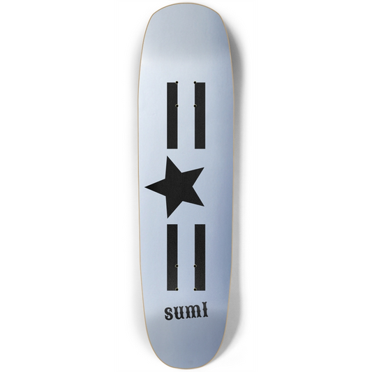 sum1sk8boards star silver foil square nose skateboard