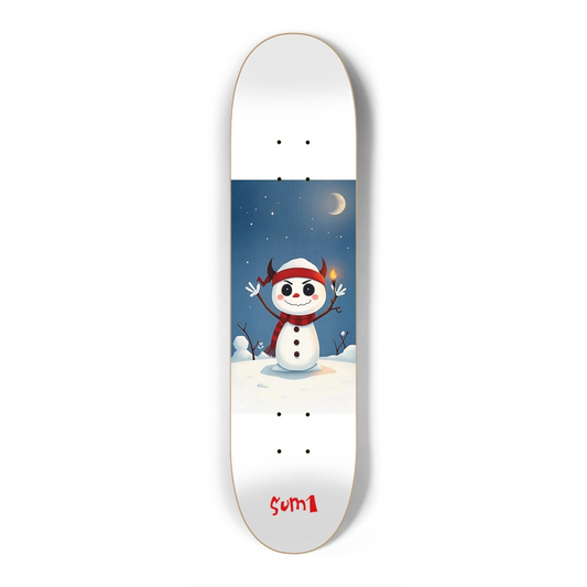 sum1sk8boards evil snow man 7.25 popsicle skateboard