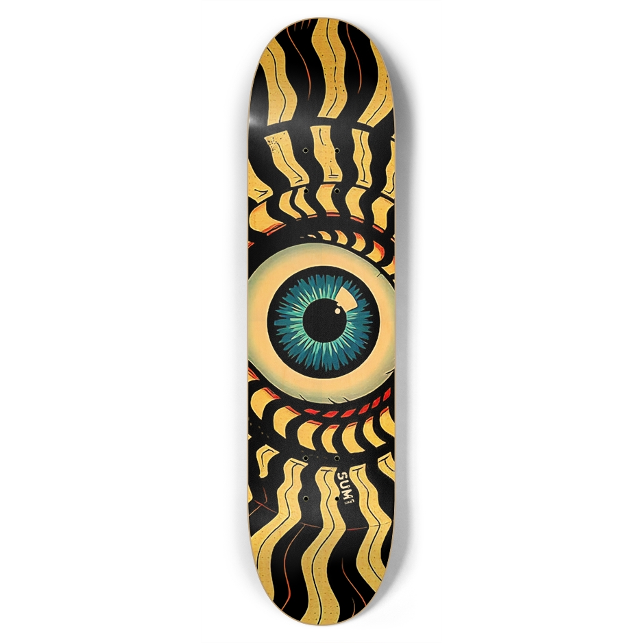 sum1sk8boards eyeball spiral 7.75 popsicle skateboard