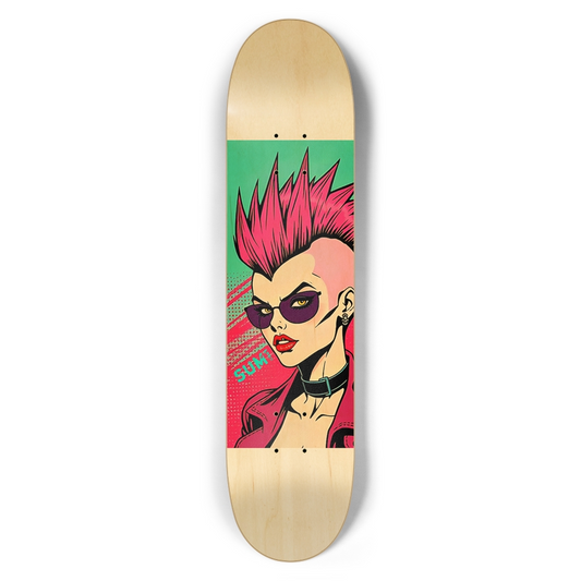 sum1sk8boards punk girl 7.5 popsicle skateboard