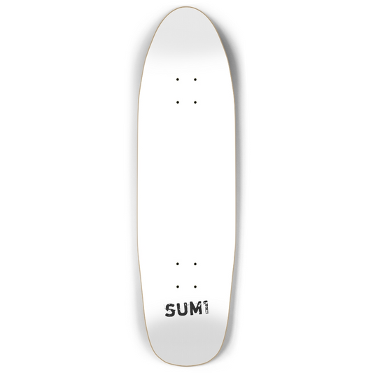 sum1sk8boards white dip old school shape pool skateboard