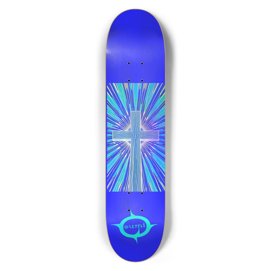 sum1sk8boards holographic cross 7.5 popsicle skateboard