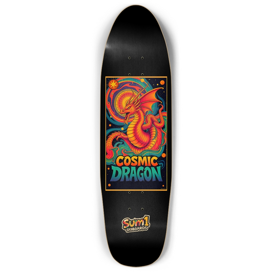 sum1sk8boards old school shape pool cosmic dragon skateboard