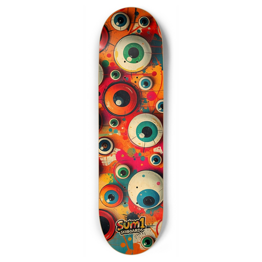sum1sk8boards eyeball wall 8.75 popsicle skateboard