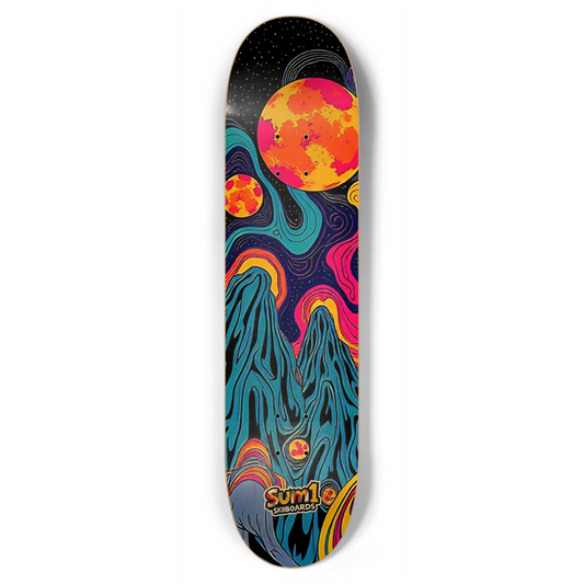 sum1sk8boards cosmic galaxy 7.75 popsicle skateboard