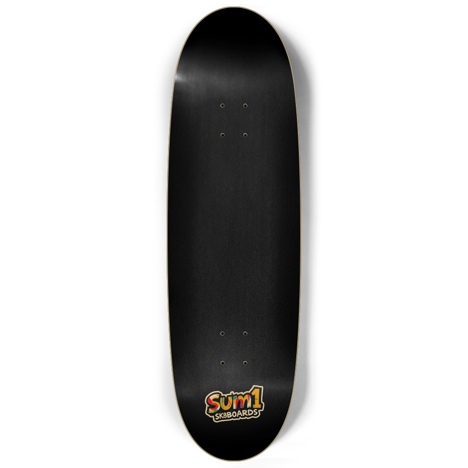 sum1sk8boards black natural egg shape skateboard