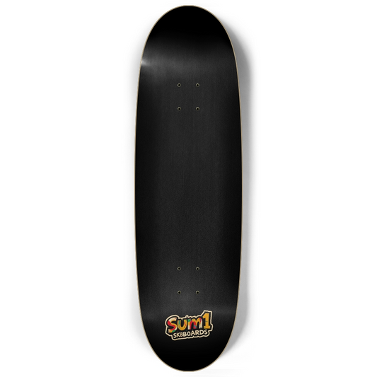 sum1sk8boards black natural egg shape skateboard