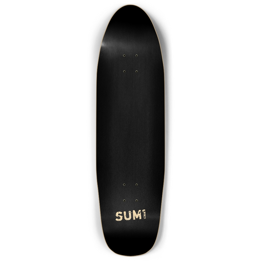 sum1sk8boards natural black blank old school shape pool skateboard