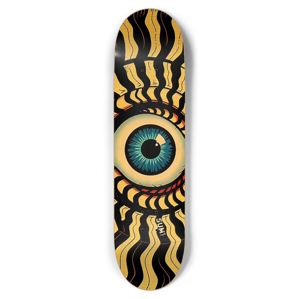 sum1sk8boards eyeball spiral 8.5 popsicle skateboard