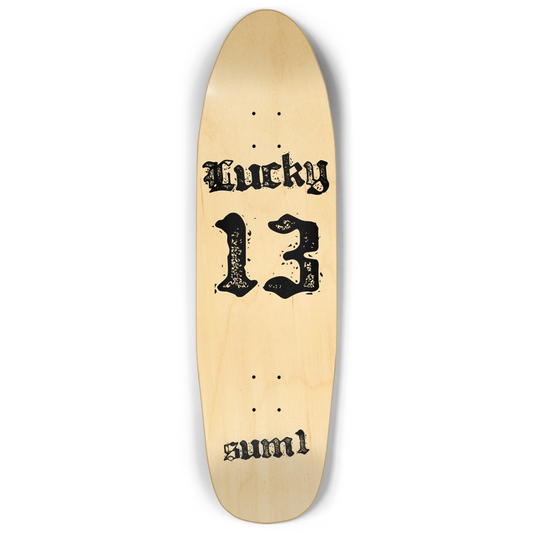sum1sk8boards lucky 13 old school shape pool skateboard